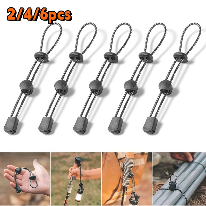 Trekking Poles - 2/4/6pcs Elastic Rope Adjustable Backpack Walking