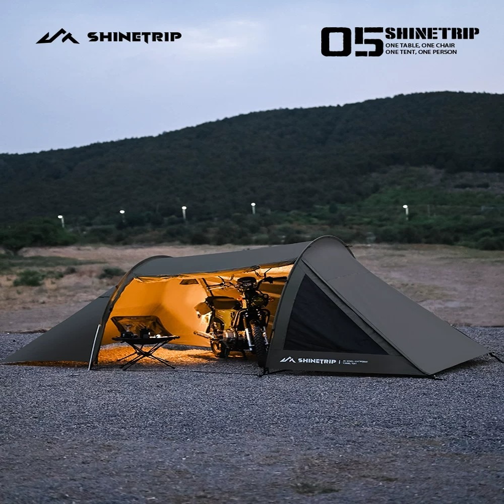 Outdoor Camping Solo - Motorcycle Tunnel Tent for Camping, Lightweight