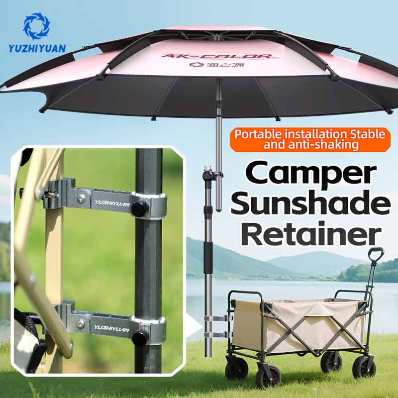 Outdoor Camping Umbrella - Adjustable Aluminum Alloy Camping Wagon Umbrella