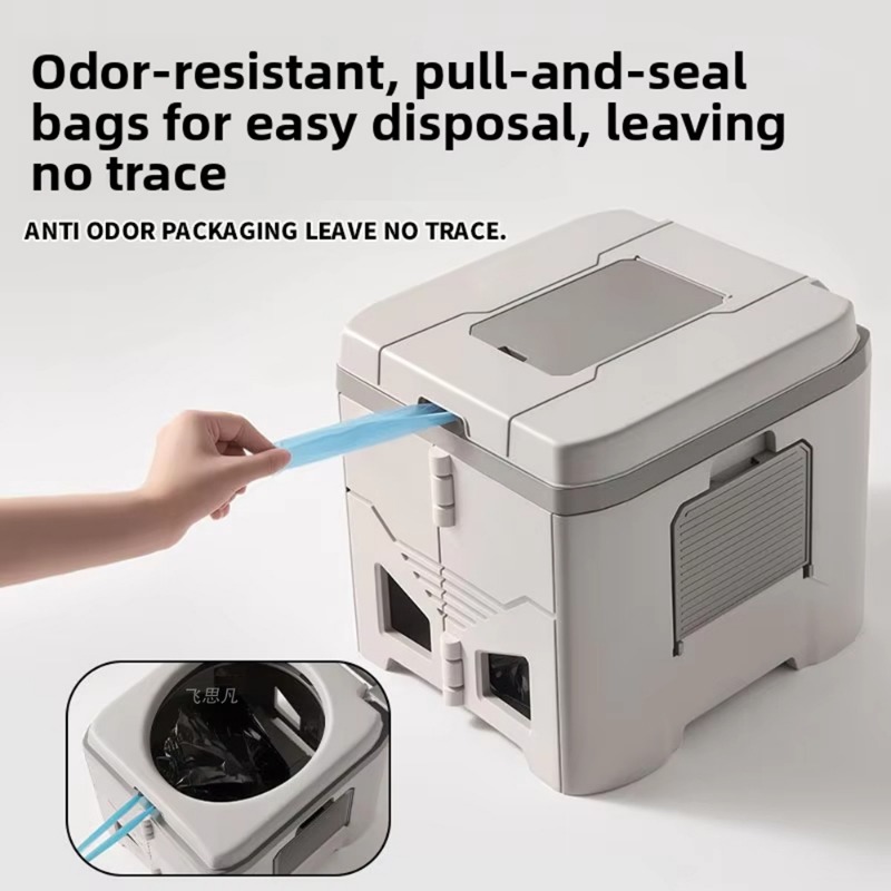 Outdoor Camping Set - Adult Odor-Proof Folding Camping Toilet, Portable