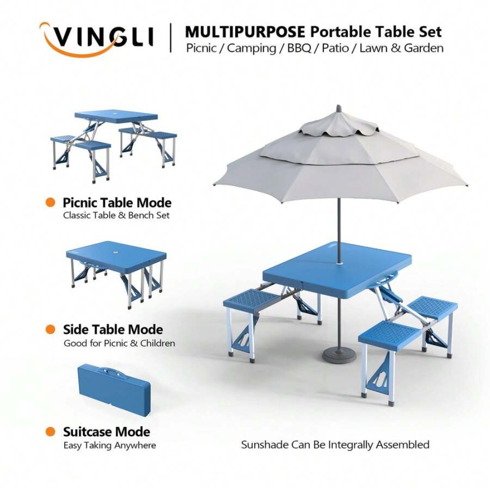 4 Ft Folding Camping Picnic Ta - Outdoor Camping Umbrella ulasan dan harga