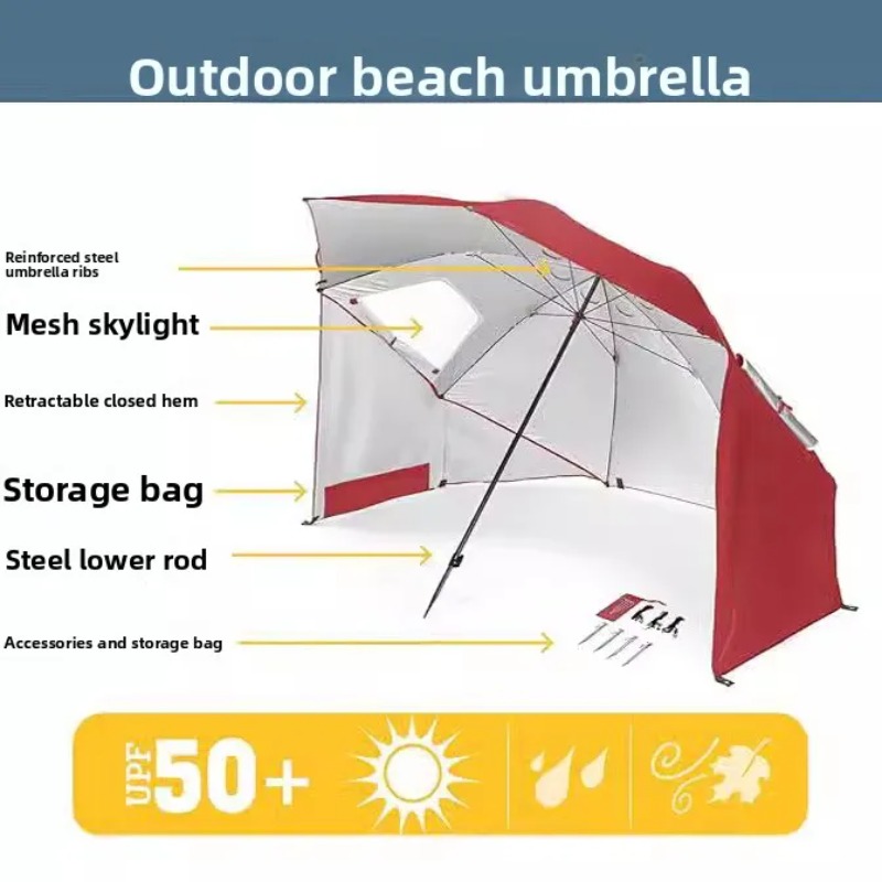 UV Sun Protection 2.4 Meters F - Outdoor Camping Umbrella ulasan dan harga
