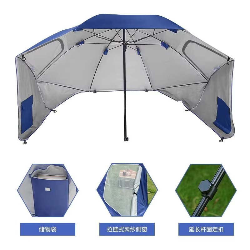 UV Sun Protection 2.4 Meters F - Outdoor Camping Umbrella ulasan dan harga