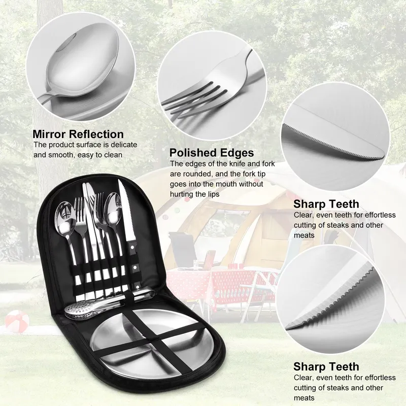 10 Piece Stainless Steel Picni - Outdoor Camping Warehouse ulasan dan harga
