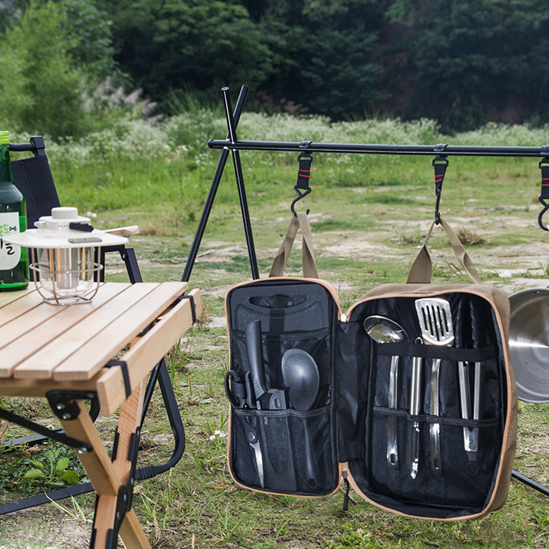 8pcs Camping Kitchen Cookware  - Outdoor Camping Utensils ulasan dan harga