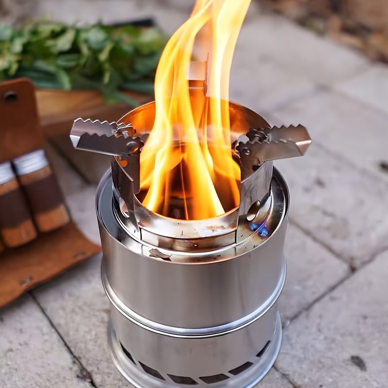Portable Foldable Stainless St - Outdoor Camping Stove Wood ulasan dan harga