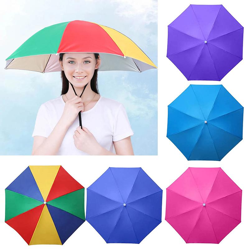 Hot! Head-mounted Umbrella Fol - Outdoor Camping Umbrella ulasan dan harga