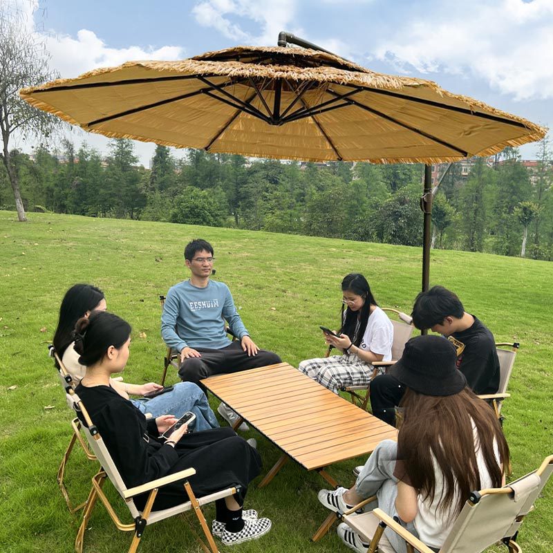 Outdoor parasol Mao grass umbr - Outdoor Camping Umbrella ulasan dan harga