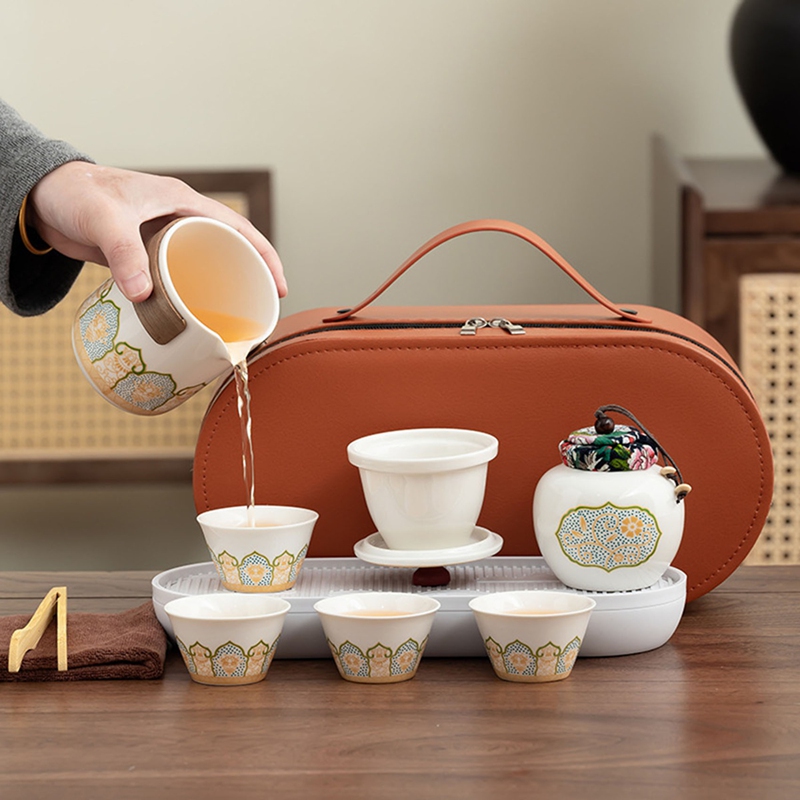 Ceramic Art Tea Set Travel Tea - Outdoor Camping Set ulasan dan harga