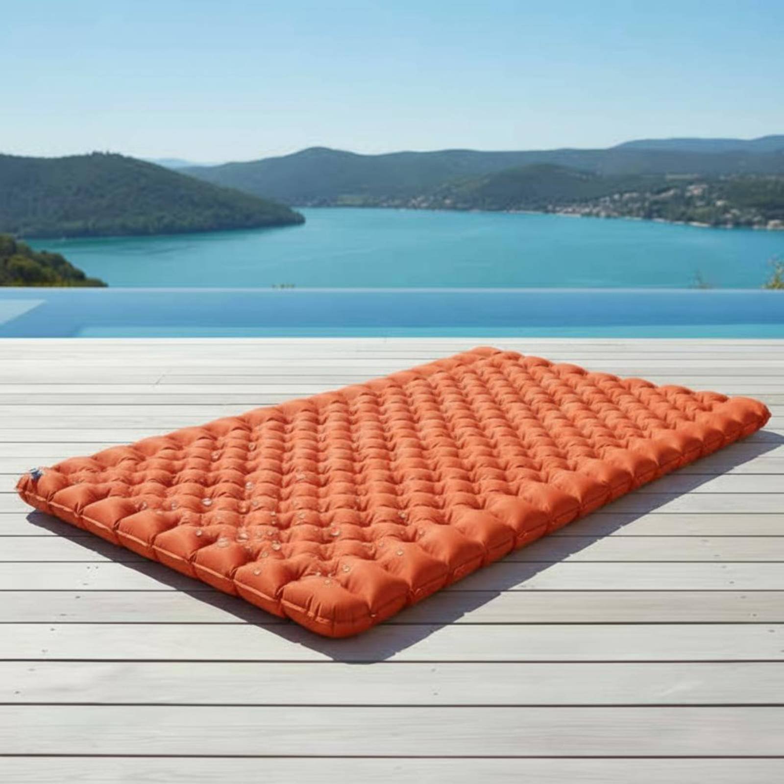 Inflatable Camping Mat Nylon T - Outdoor Camping Quilt ulasan dan harga