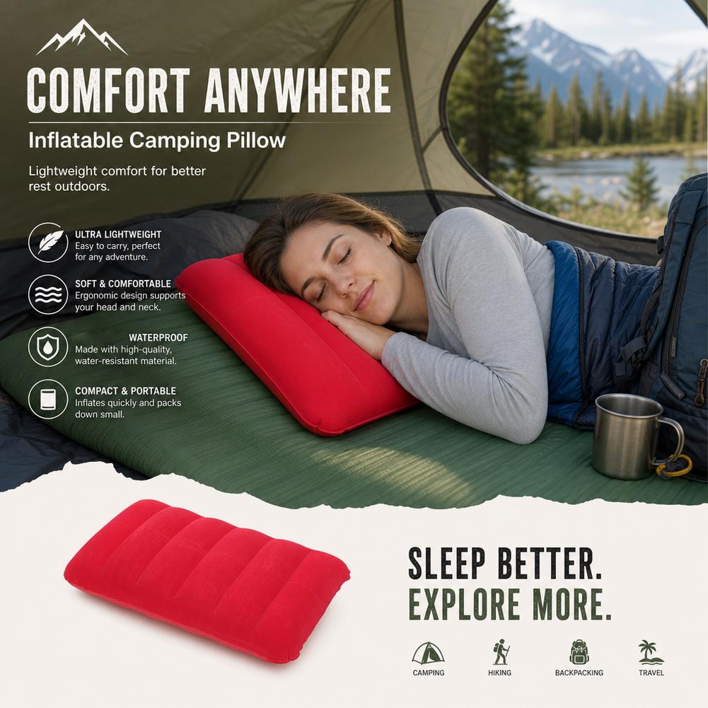 47x30cm Air Cushion Pillows Ou - Outdoor Camping Quilt ulasan dan harga