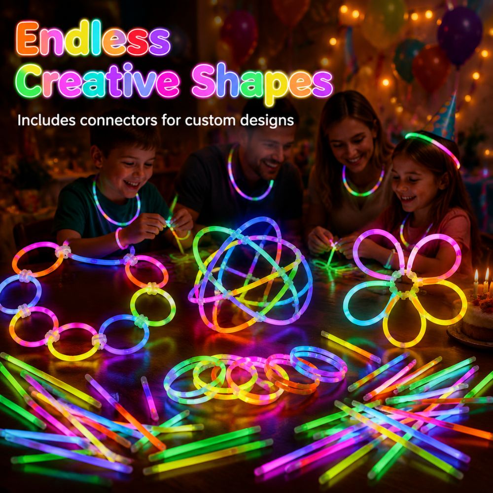 64/121pcs Multi‑Color Random G - Glow Sticks Survival ulasan dan harga