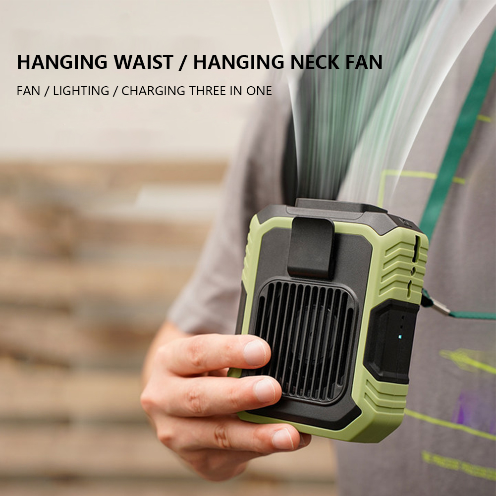 Mini Travel Wearable Waist Fan - Outdoor Camping Fans ulasan dan harga