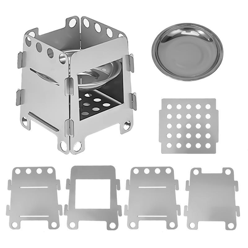 1 Set Folding Camping Wood Sto - Outdoor Camping Stove Wood ulasan dan harga