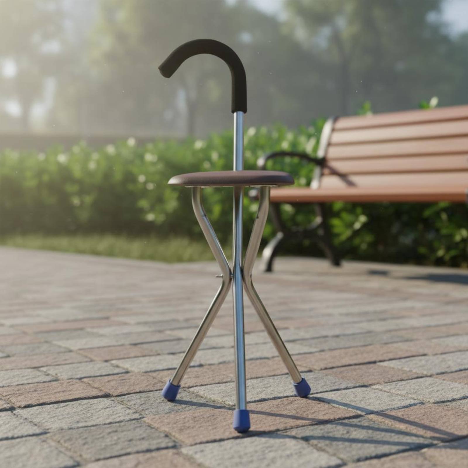 Hiking Cane with Seat Anti-Sli - Trekking Poles ulasan dan harga