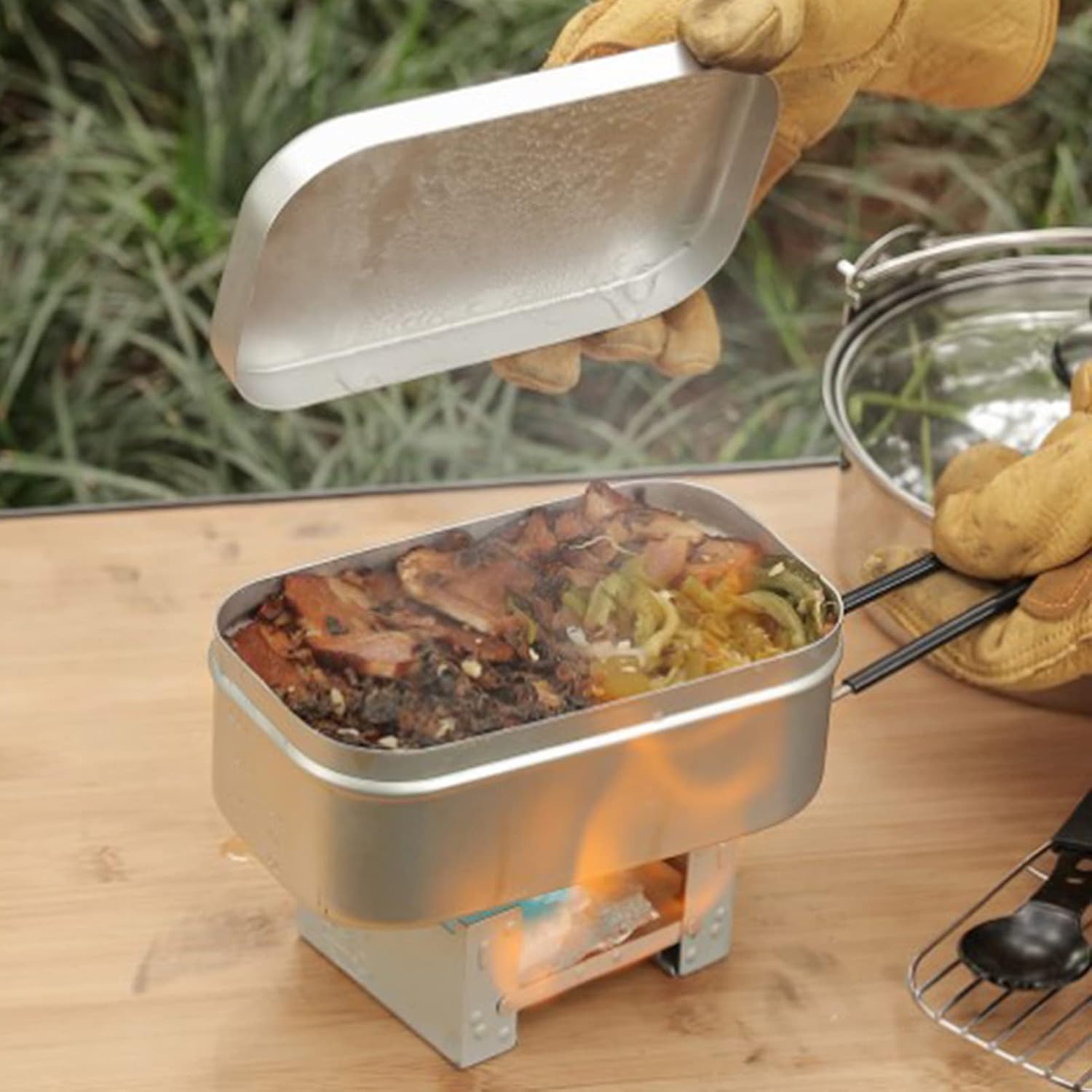 Foldable Bento Box Handle, Lun - Outdoor Camping Essentials ulasan dan harga